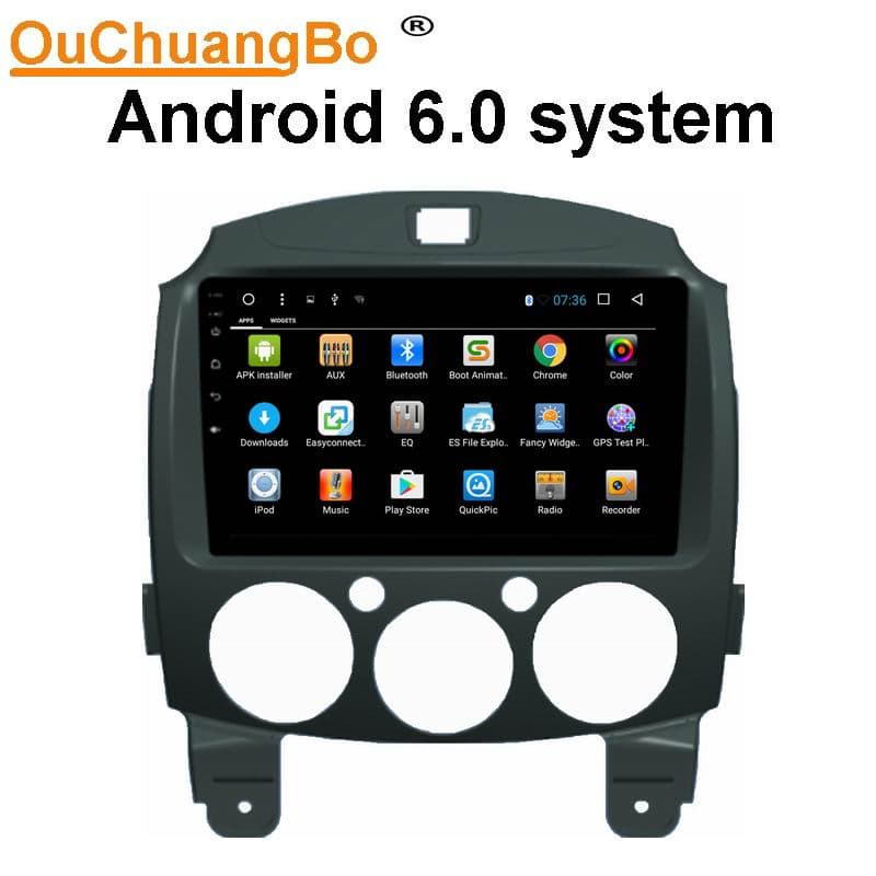 Ouchuangbo car audio radio gps for Mazda 2 android 6_0 OS